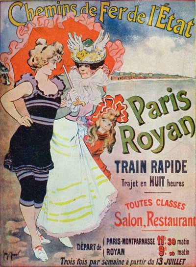 Werbung für die Paris-Royan Eisenbahnlinie, ca. 1908 von Georges Meunier